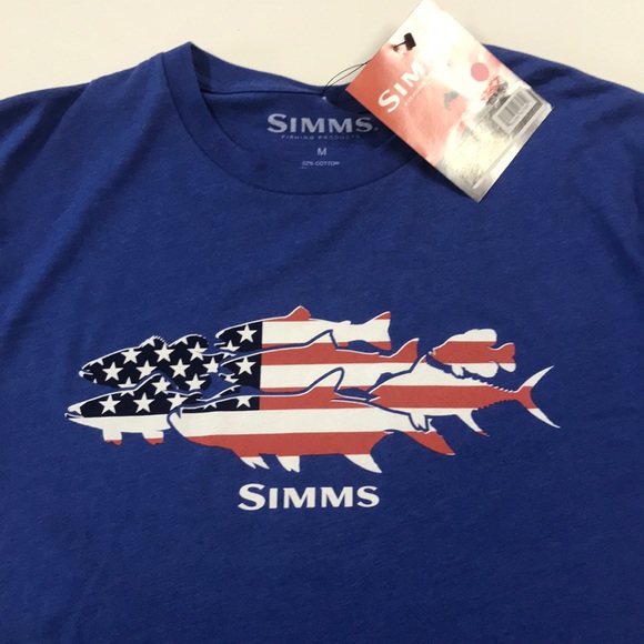 Simms Other - 🆕 SIMMS Fishing Mens Blue USA Flag Shirt Simms Other - 🆕 SIMMS Fishing Mens Blue USA Flag Shirt